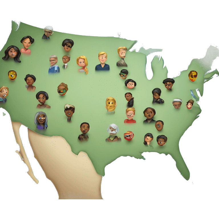 North America on the map emoji