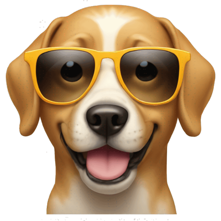 dog in sunglasses beach emoji