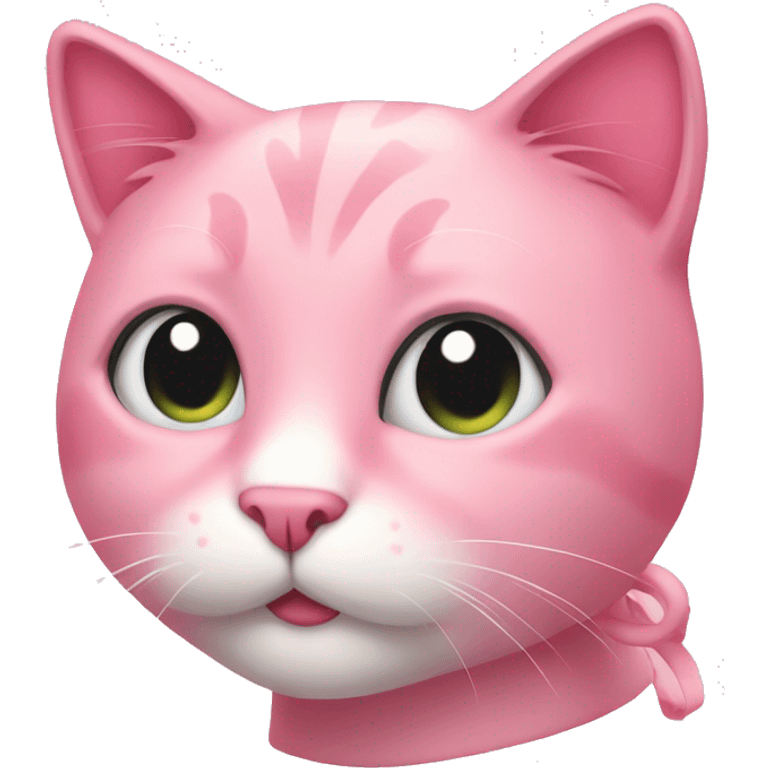 A pink cat emoji