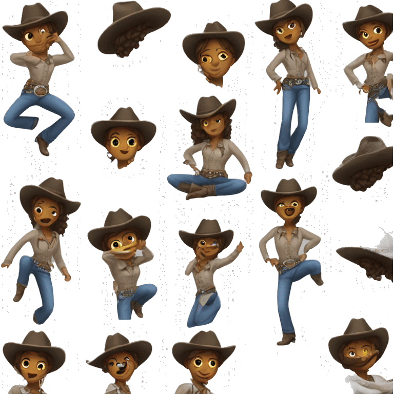 Femme dance cowboy emoji