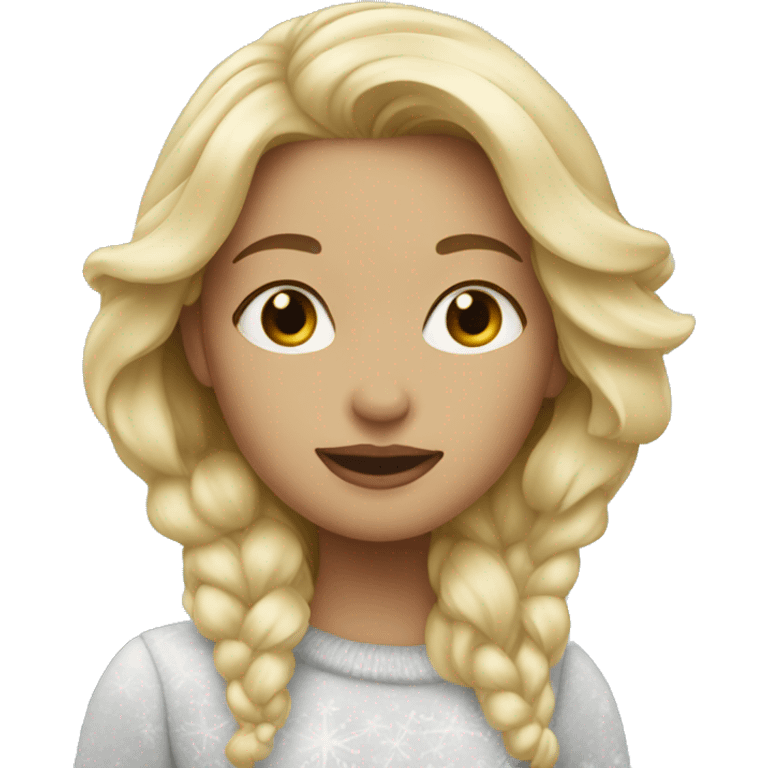 blonde girl i’m winter  emoji