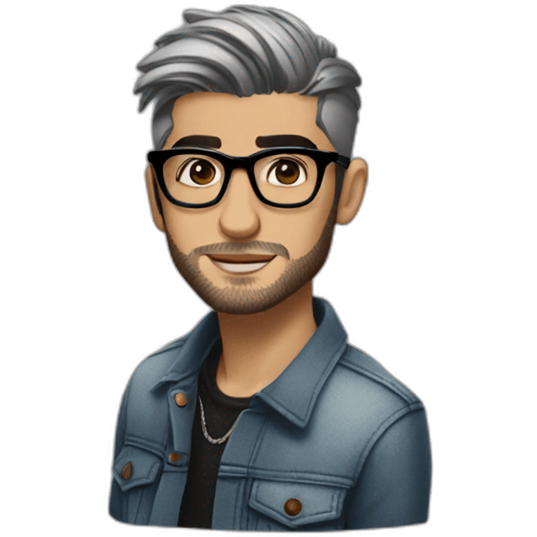 zayn malik confidently sporting a stylish pair of spectacles emoji