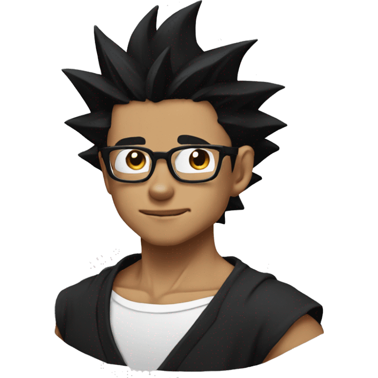 create an emoji of goku black with glasses emoji