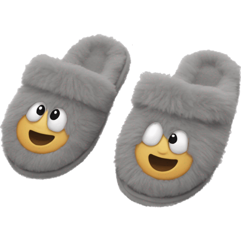 comfy fuzzy slippers emoji