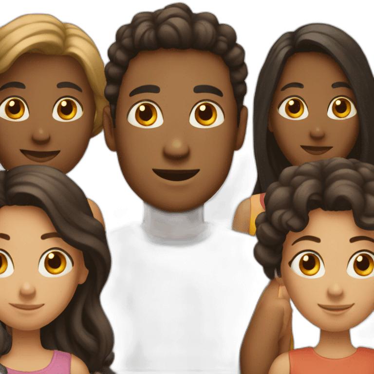 a group of five people emoji