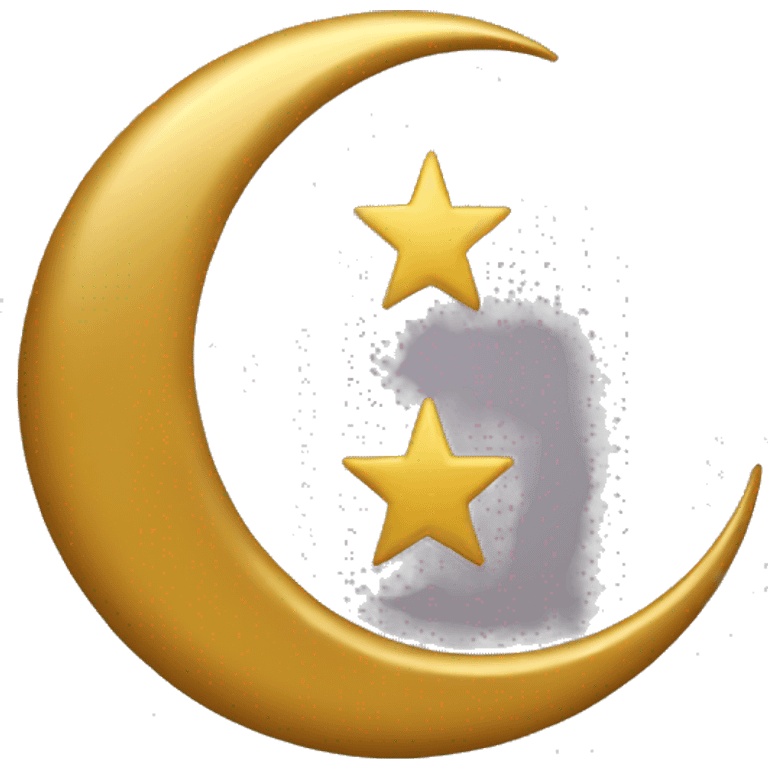 Muslim golden crescent emoji