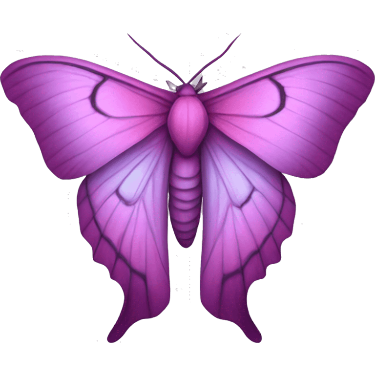 Pink and purple Lunar moth  emoji