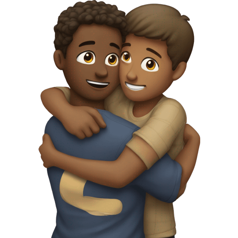 Two friends hugging emoji