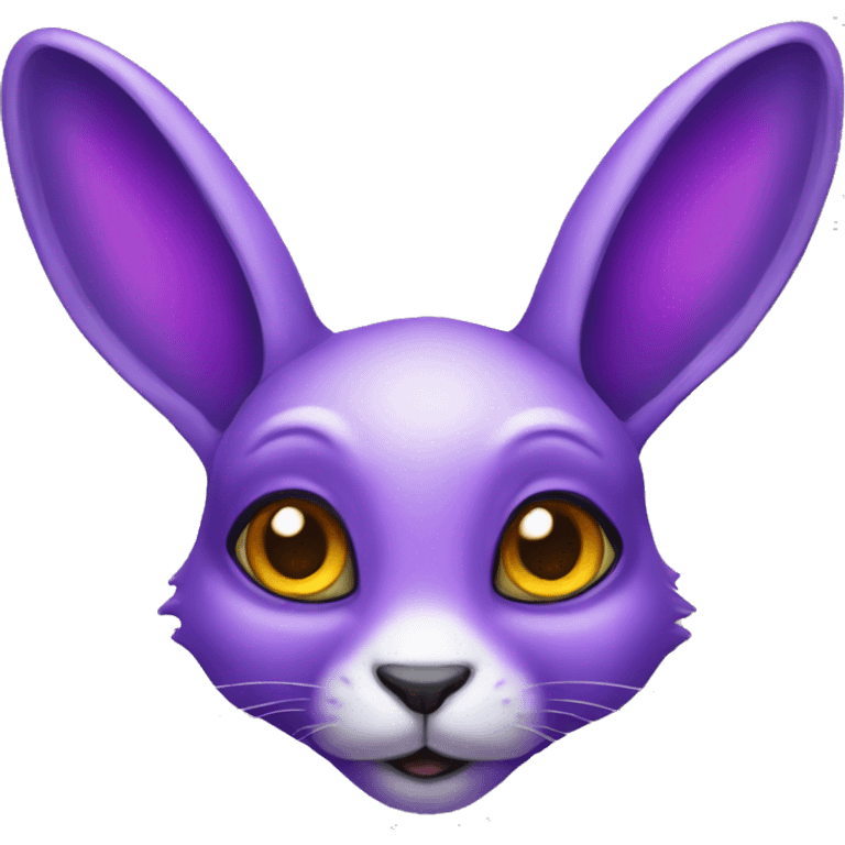 purple anthro alien rabbit with amber eyes emoji