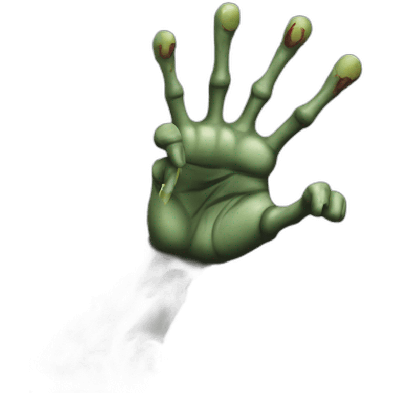 zombie hand out of the ground emoji