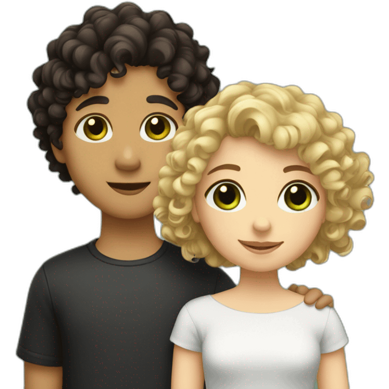 girl-with-brown-eyes-and-brown-hair-and-a-boy-with-short-black-hair-and-green-eyes-and-hugs-1-curly-dog-black-and-white emoji