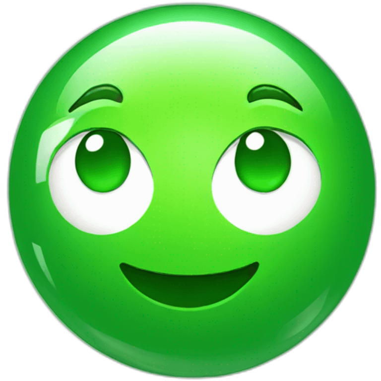 green shiny sphere emoji