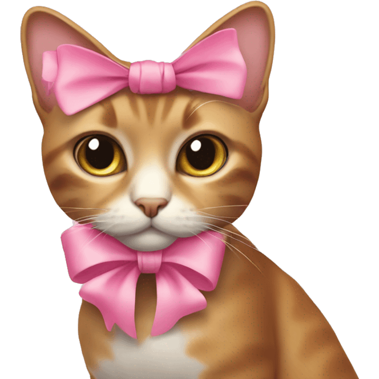 Cat with pink bow emoji