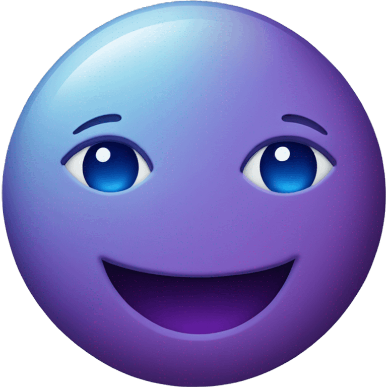 Moon blue and purple color emoji