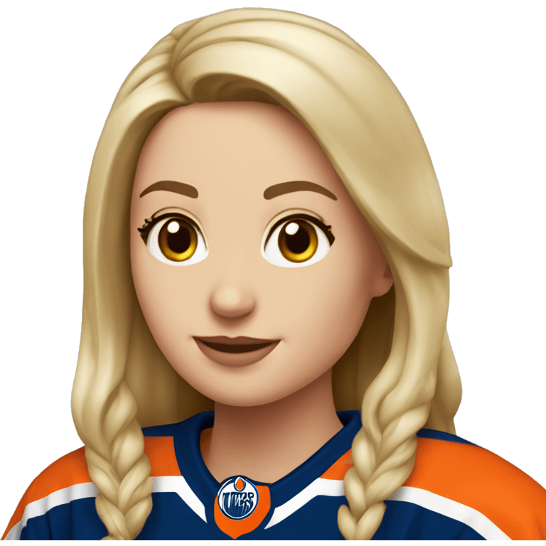 Edmonton oilers nhl female fan emoji