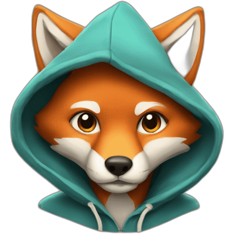 a fox in a hoodie emoji