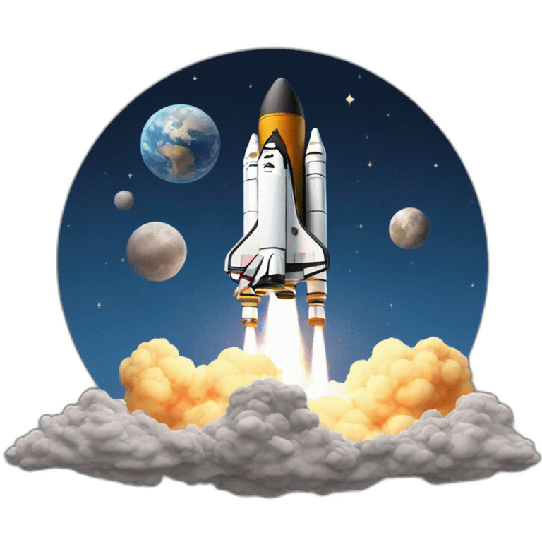 space rocket launching emoji