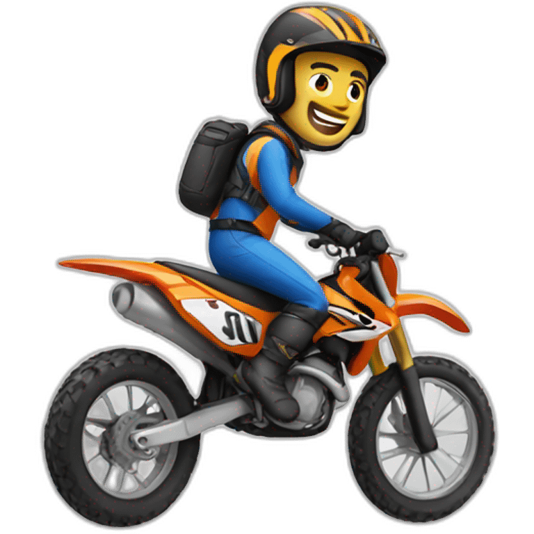 A man on a motocross bike emoji