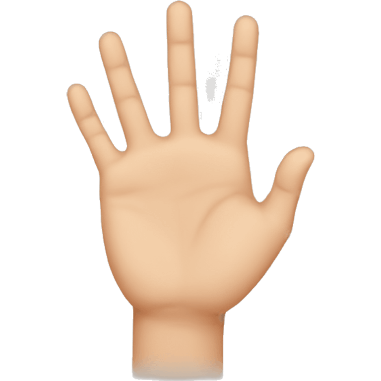 hand with middle and ring fingers next to each other emoji