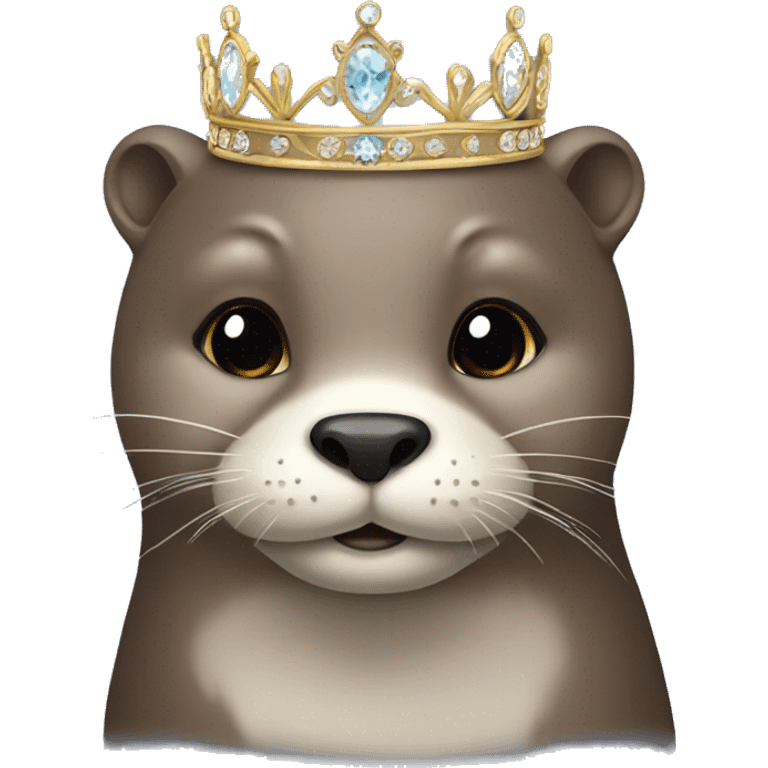 otter with a tiara on emoji