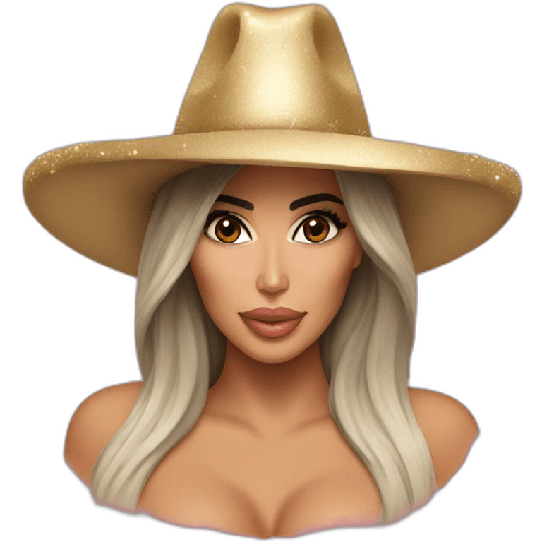 Kim kardashian con sombrero de navidad emoji