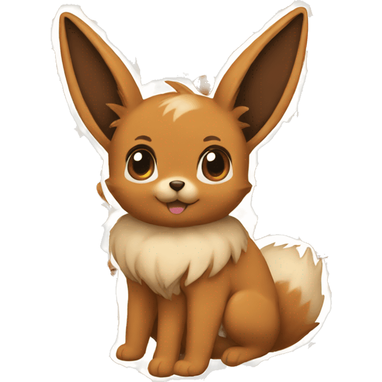 Brown Cookie-themed Eevee emoji