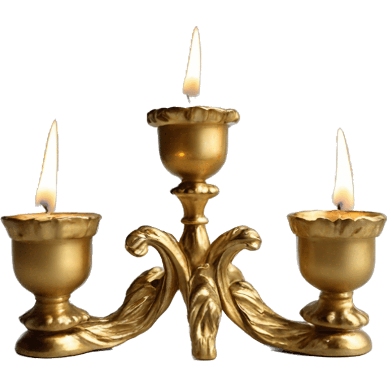 Vintage gold candle holder for 5 candles  emoji