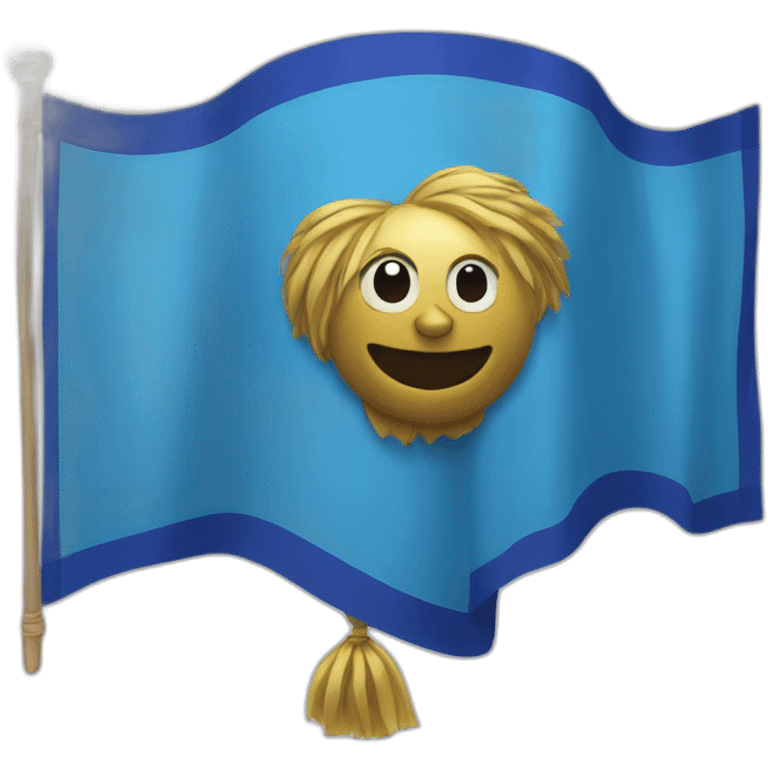 Esport Blue Wall Fan Flag emoji