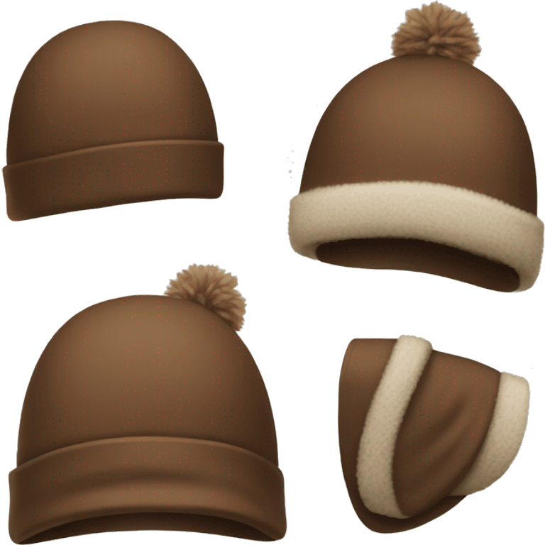 brown winter hat no person emoji