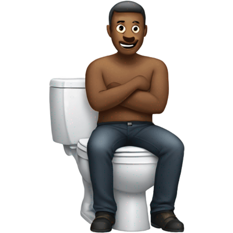 Man sitting on a toilet  emoji