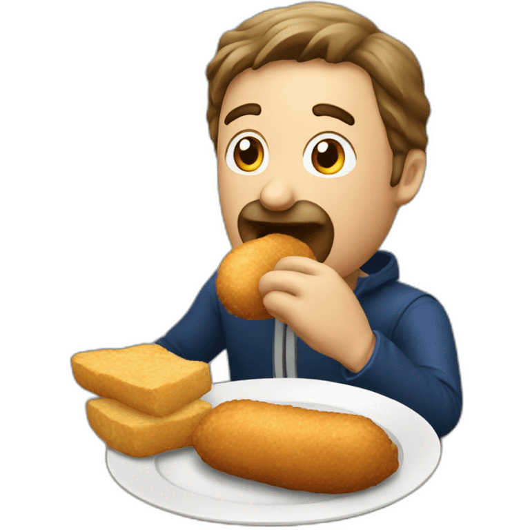 dutch man eating kroket emoji