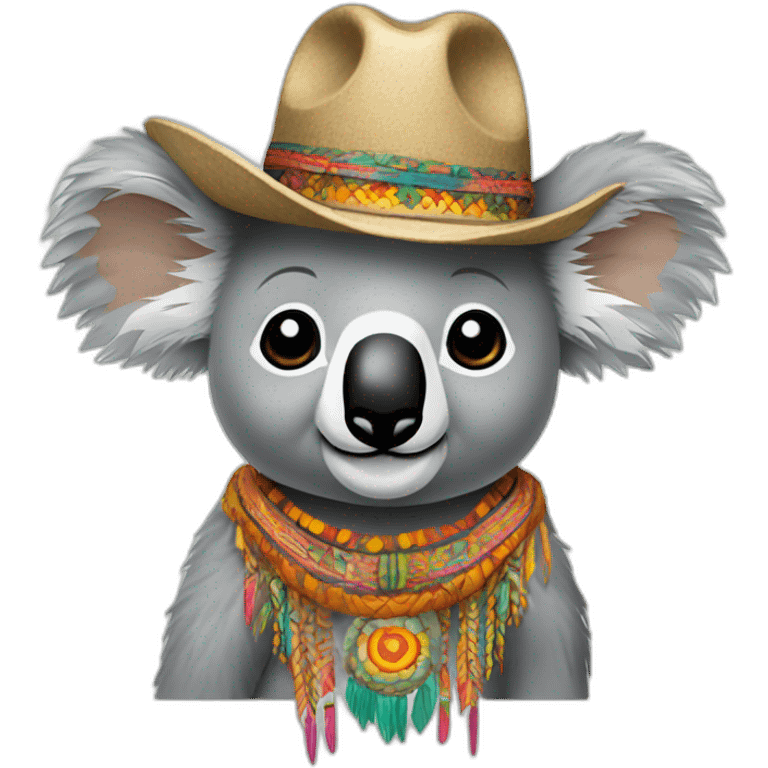 koala avec un chapeaux hippie Mexique emoji