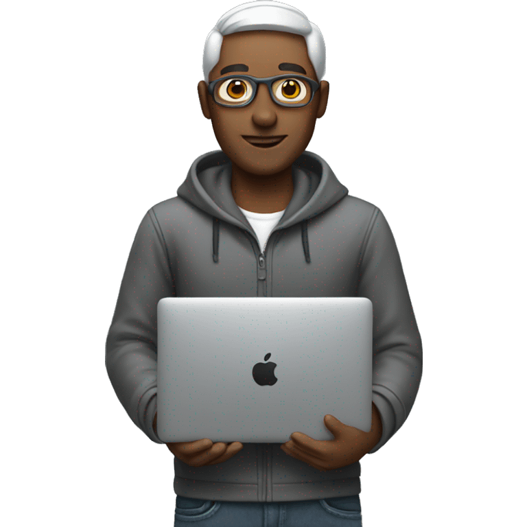 man with macbook emoji