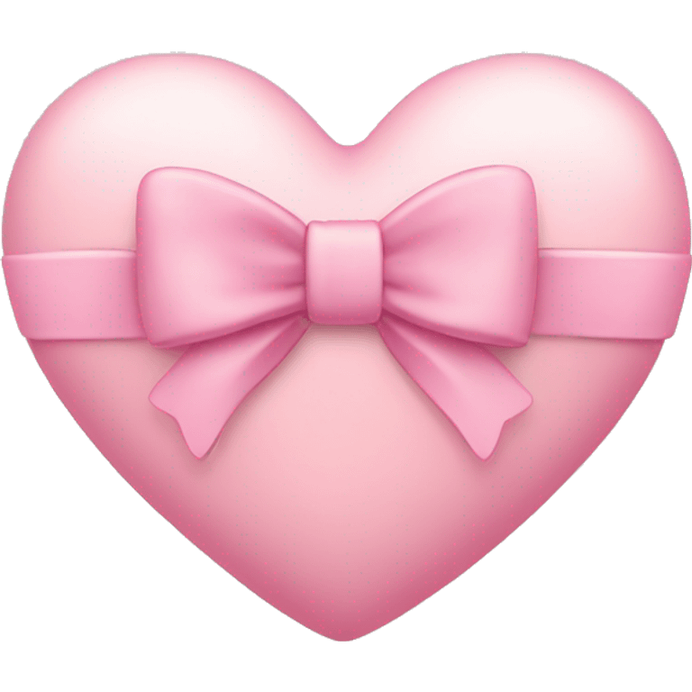 light pink heart with bow emoji