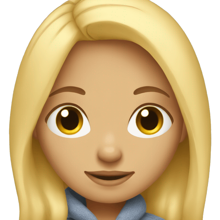 blonde girl cozy emoji