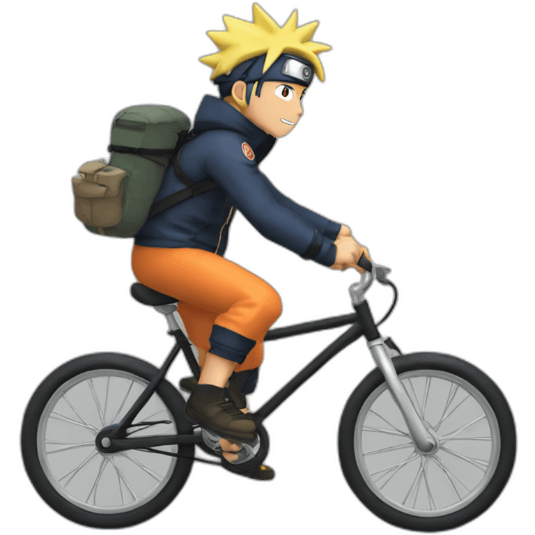 Naruto riding bicycle emoji