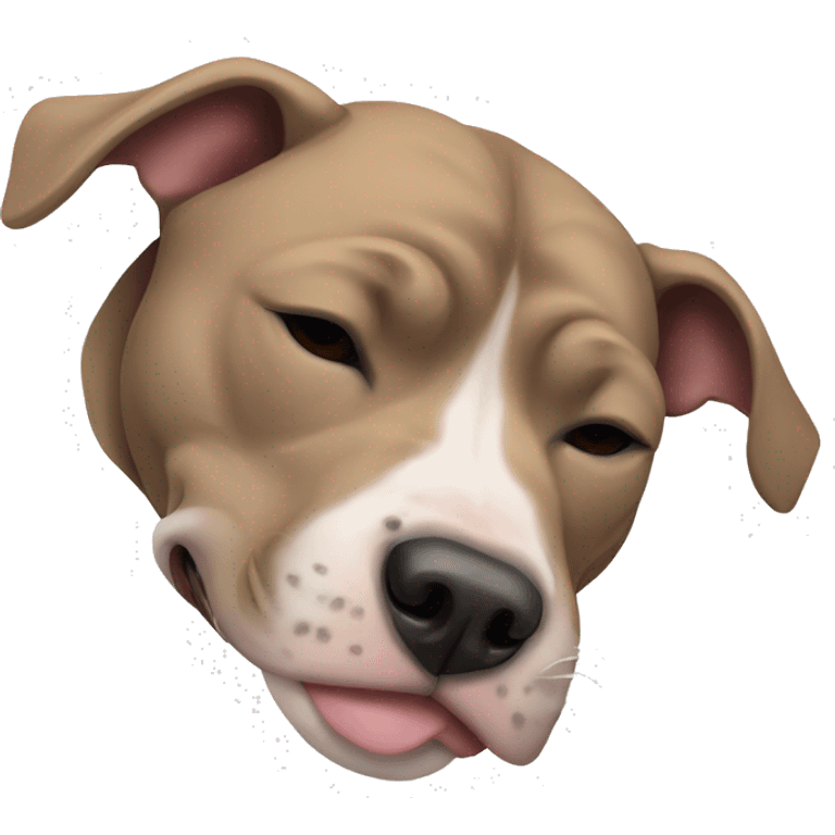 A pitbull terrier sleeping emoji