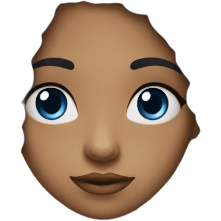 Fille yeux bleues emoji