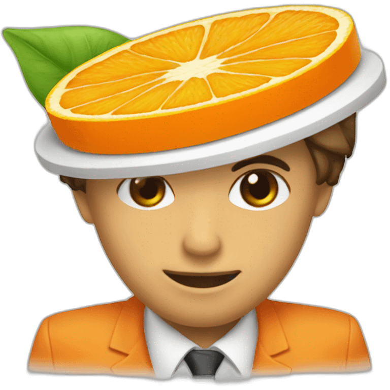 naranja partida por la mitad emoji