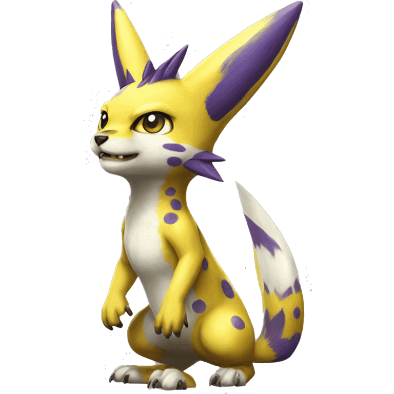 Lombax-Renamon full body with spots emoji