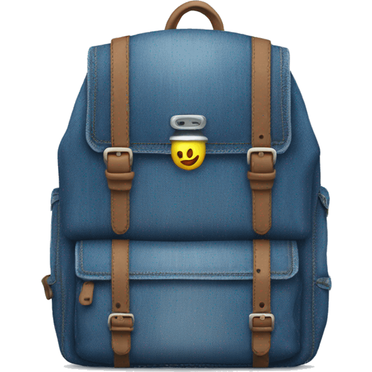 Denim backpack emoji