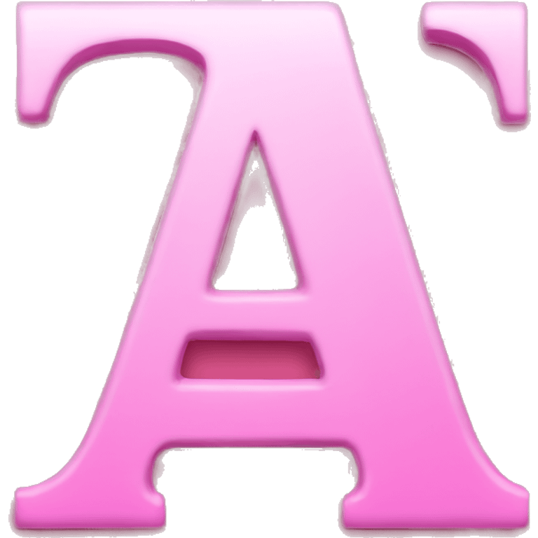 pink letter "a"  emoji