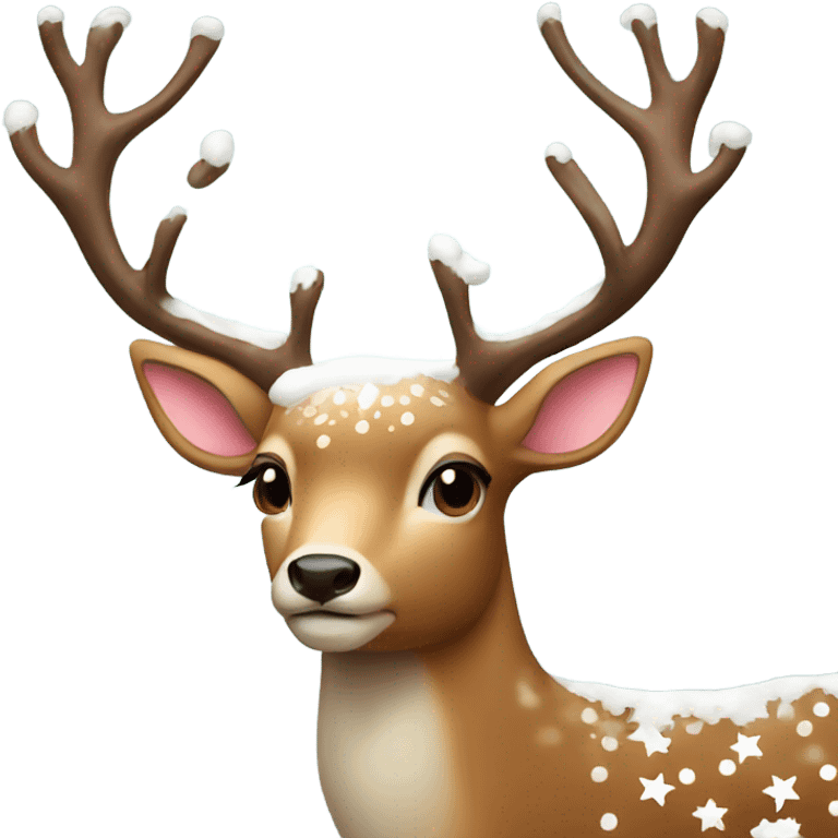 pretty Christmas deer emoji