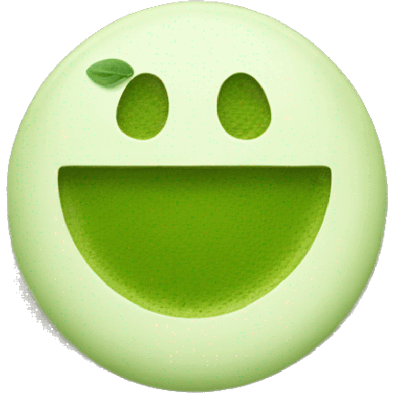 Smiley face holding matcha emoji