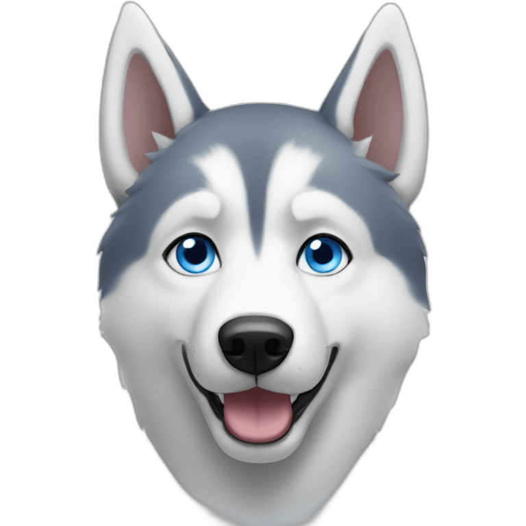 spots husky blue eyes emoji