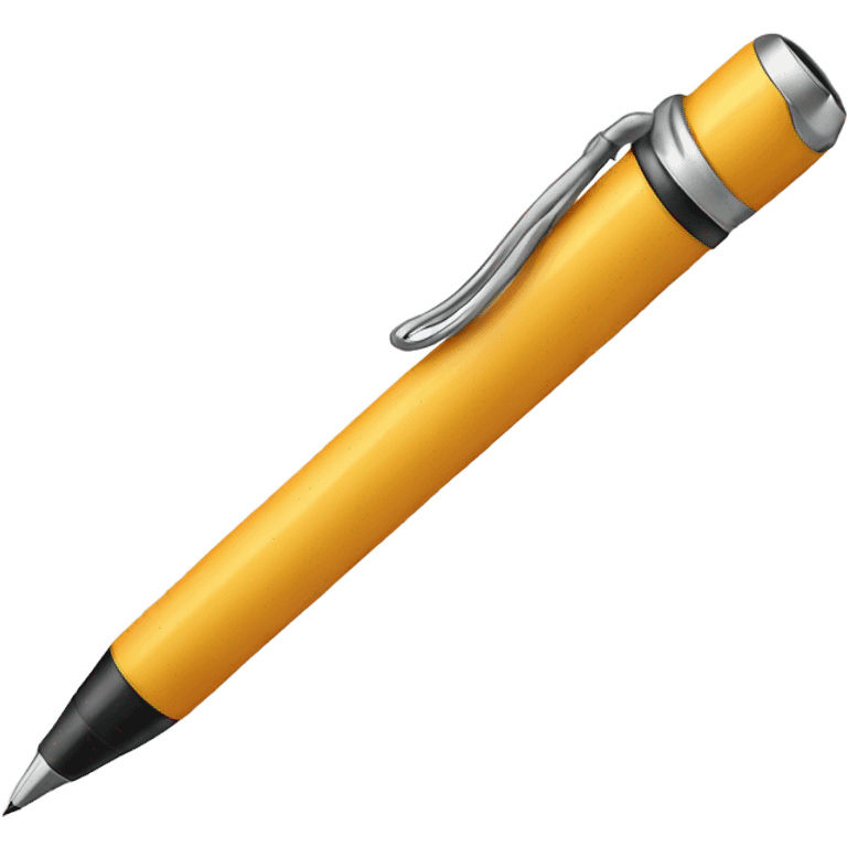 Cartoon pen with face  emoji