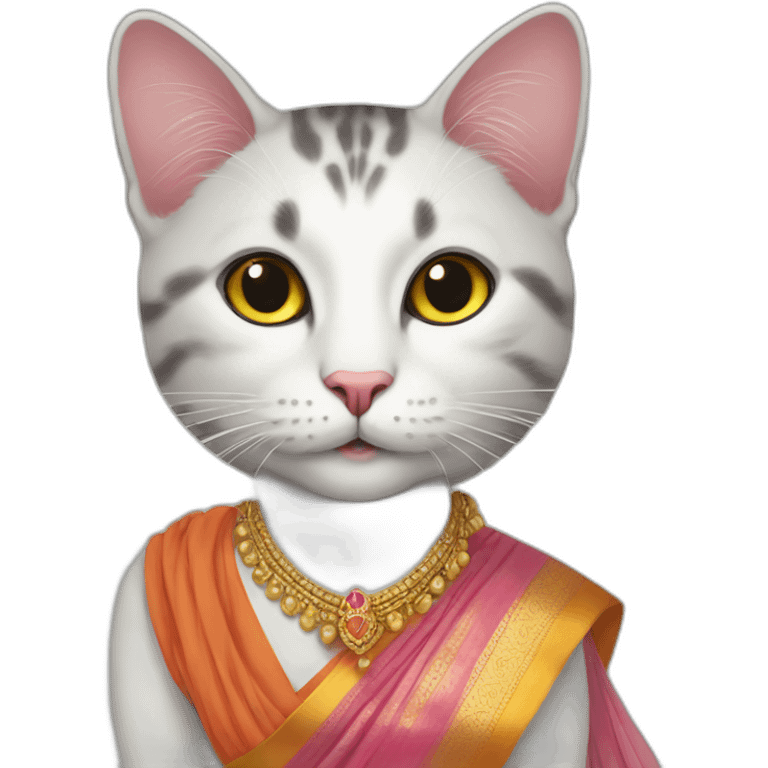 cat in saree emoji