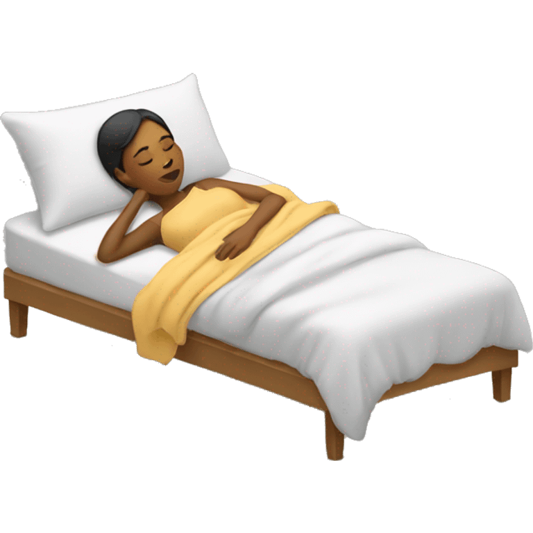 woman sleeping in bed emoji