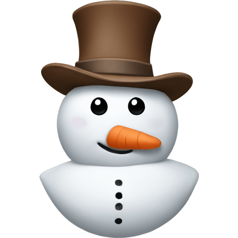 snowman with a brown hat emoji