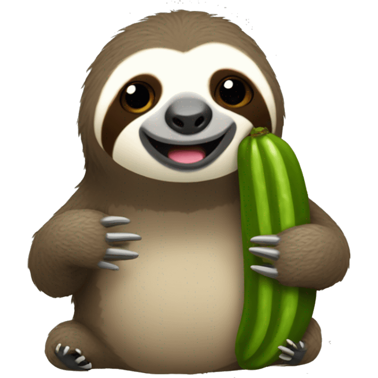 Sloth eating a pickle  emoji